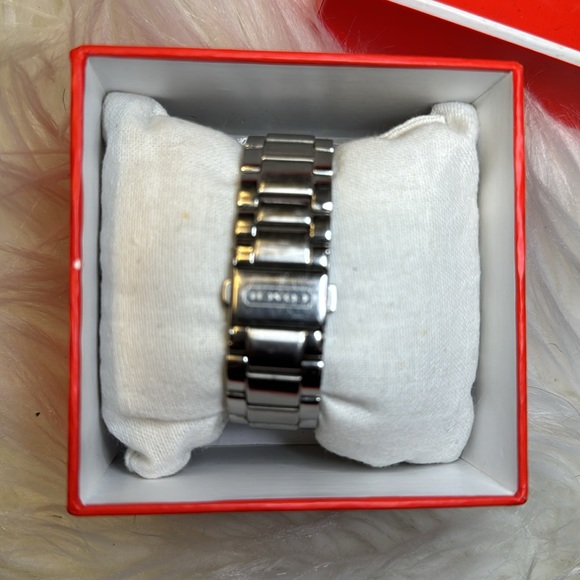 COACH Movado Watch Silver with Crystals - battery still works, links included - Picture 3 of 5